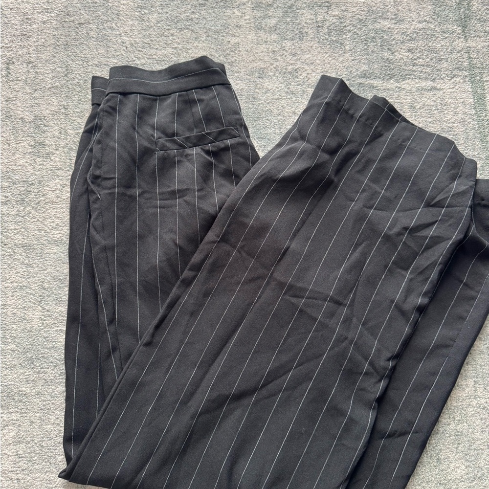 Black Pinstripe Pants